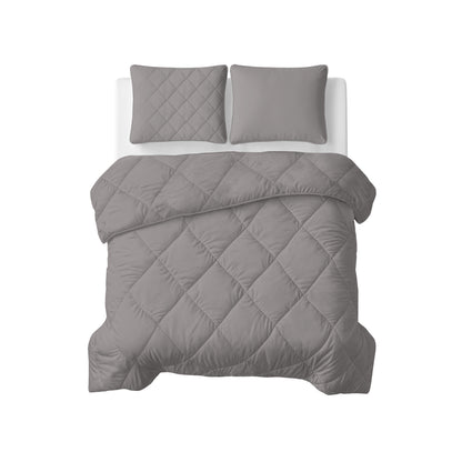 Sleeptime Lazy Dekbed Uni Grijs Met Kussenslopen – afbeelding 2