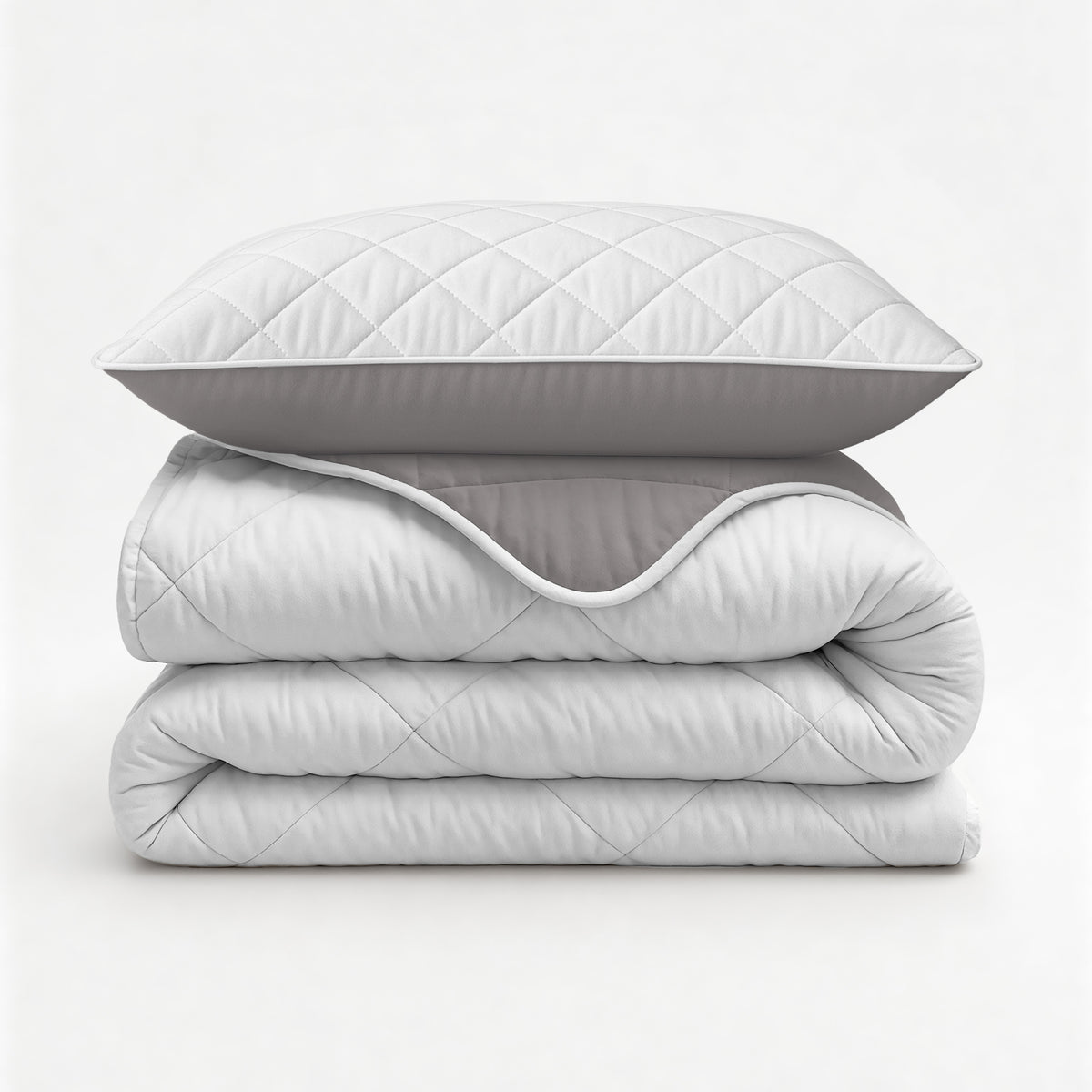 Sleeptime Lazy Dekbed Uni Beige - Taupe/Grijs Met Kussenslopen – afbeelding 13