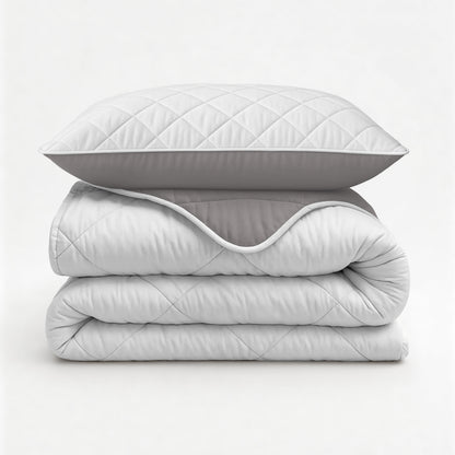 Sleeptime Lazy Dekbed Uni Beige - Taupe/Grijs Met Kussenslopen – afbeelding 13