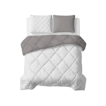 Sleeptime Lazy Dekbed Uni Beige - Taupe/Grijs Met Kussenslopen – afbeelding 3