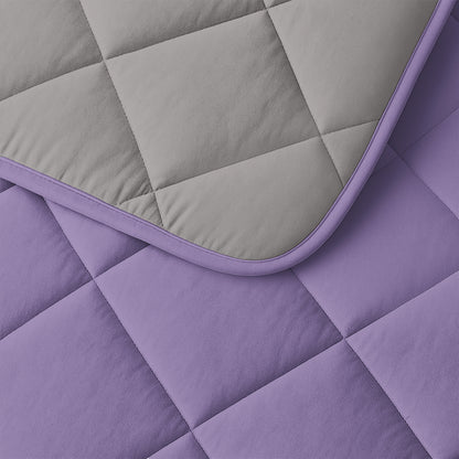 Sleeptime Lazy Dekbed Uni Lavendel - Taupe/Grijs Met Kussenslopen – afbeelding 8