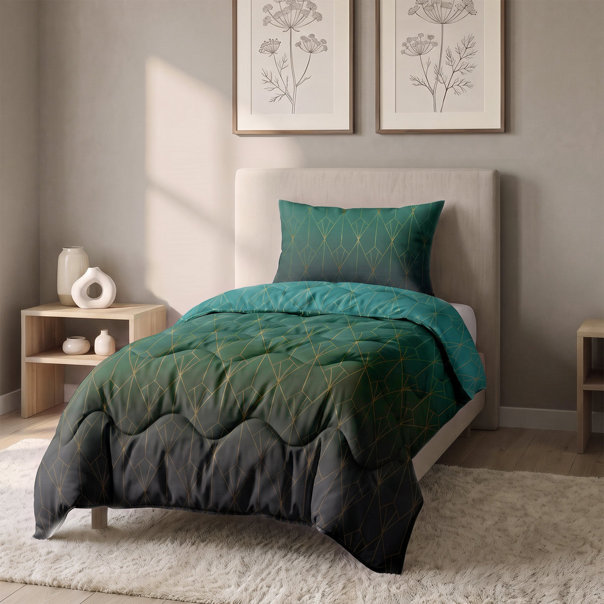 Sleeptime Lazy Dekbed Bowen Groen – afbeelding 4