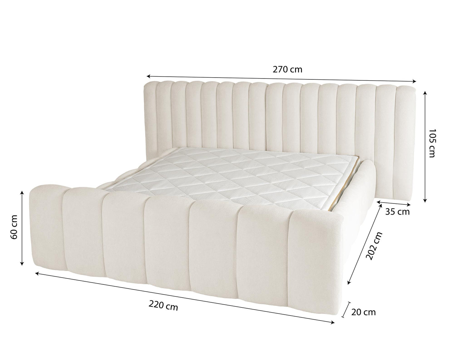 Adore Chique bedframe Beige