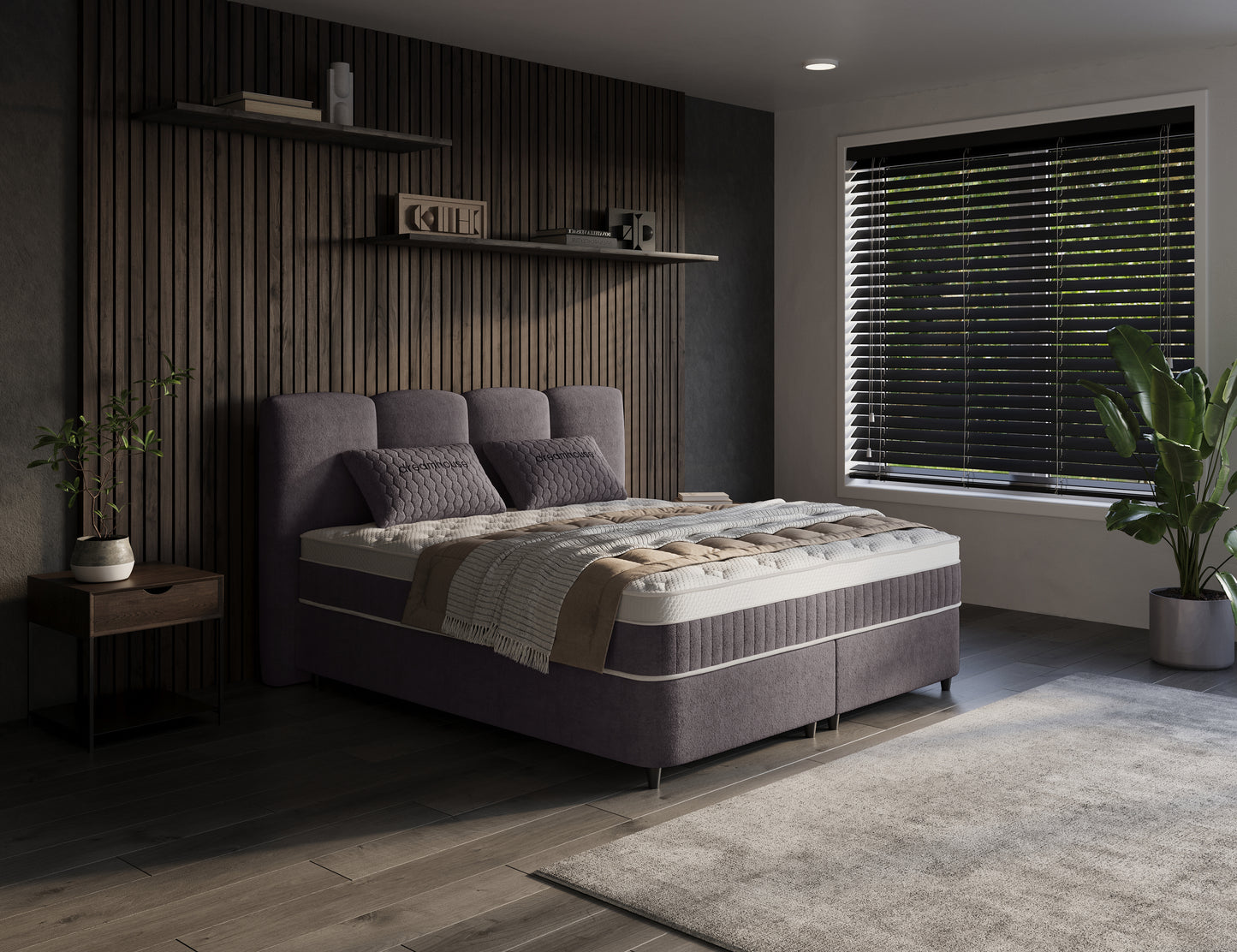 Opbergboxspring Allure Antraciet
