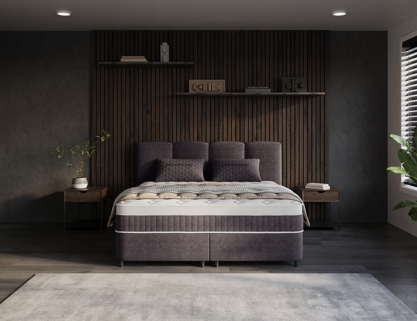 Opbergboxspring Allure Antraciet