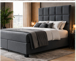 Alvano Bedding Napoli antraciet schuin van voren