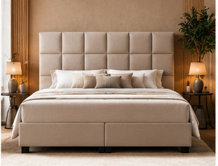 Alvano Bedding Napoli taupe vooraanzicht