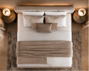 Alvano Bedding Napoli taupe bovenaanzicht
