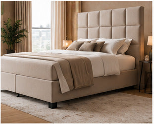 Alvano Bedding Napoli taupe schuin van voren