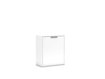 Bedkast maat 100 x 200, verticaal, kleur wit met kast en tafel