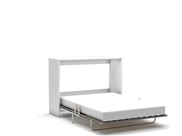 Bedkast maat 150 x 200, verticaal, in wit en hout kleur