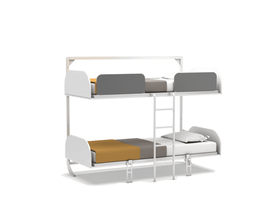 Bedkast stapelbed opklapbed maat 90 x 200, horizontaal
