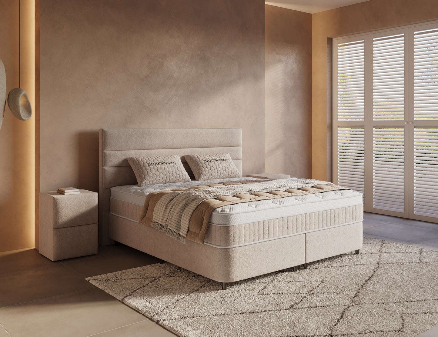 Opbergboxspring Horizon Sand/Beige