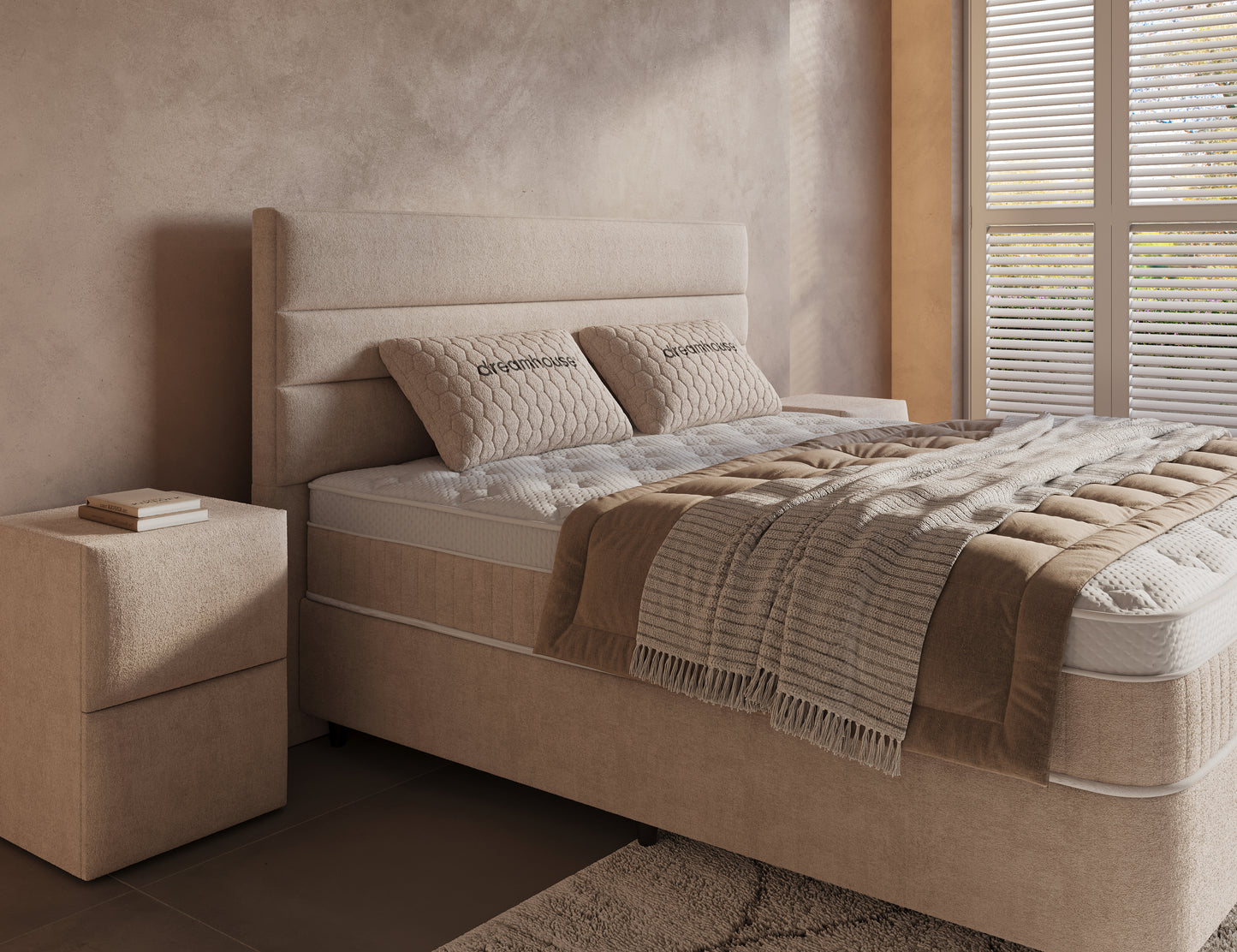Opbergboxspring Horizon Sand/Beige