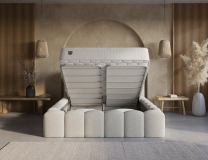 Ledikant Harmony Beige Met Opbergruimte