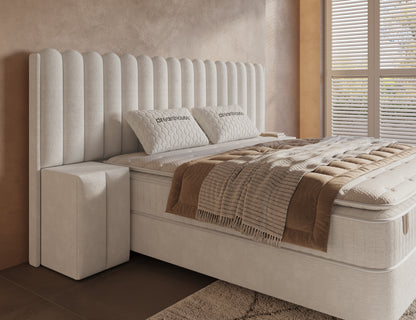 Opbergboxspring Imperial XL Beige incl. 2 nachtkastjes