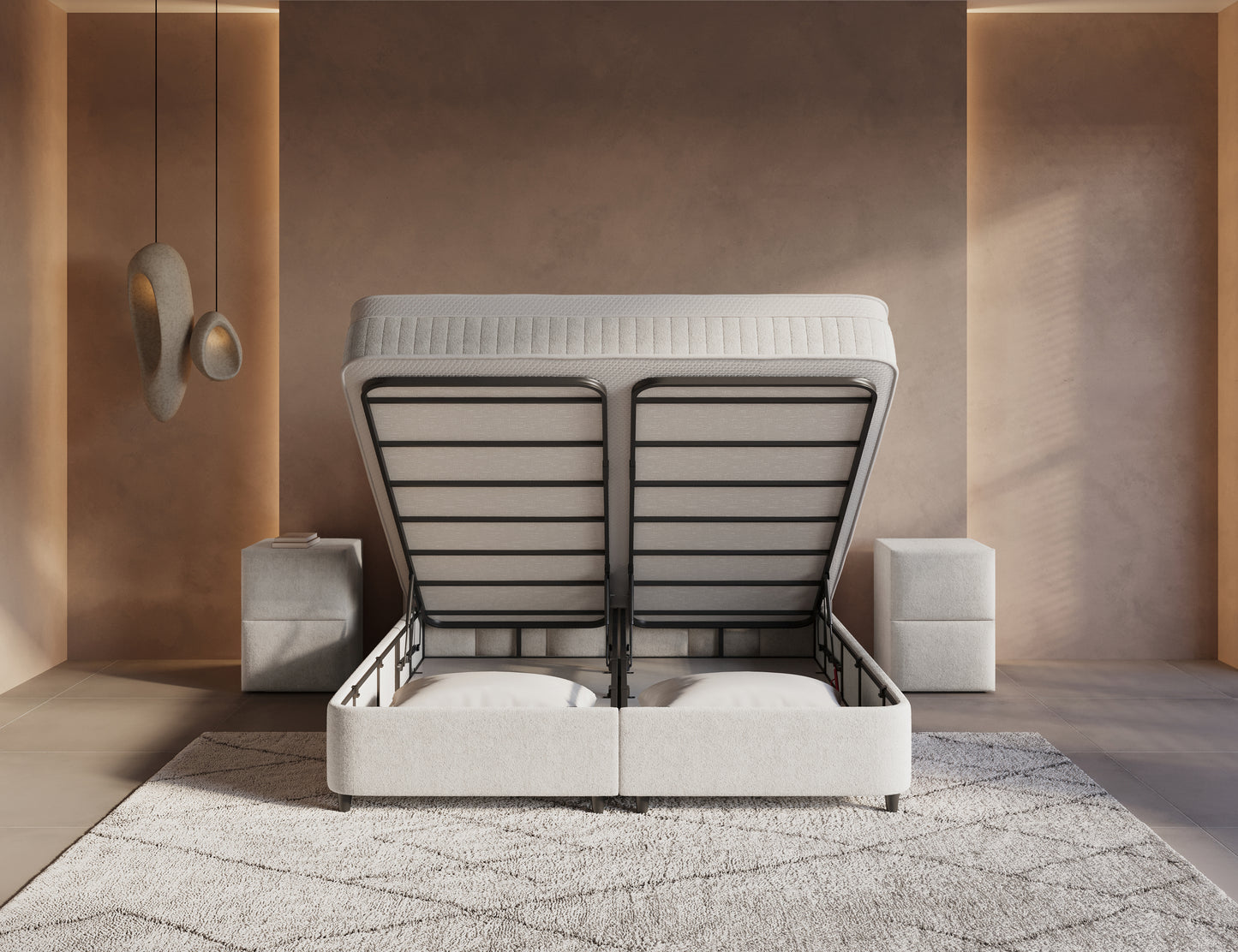 Opbergboxspring Linea Beige
