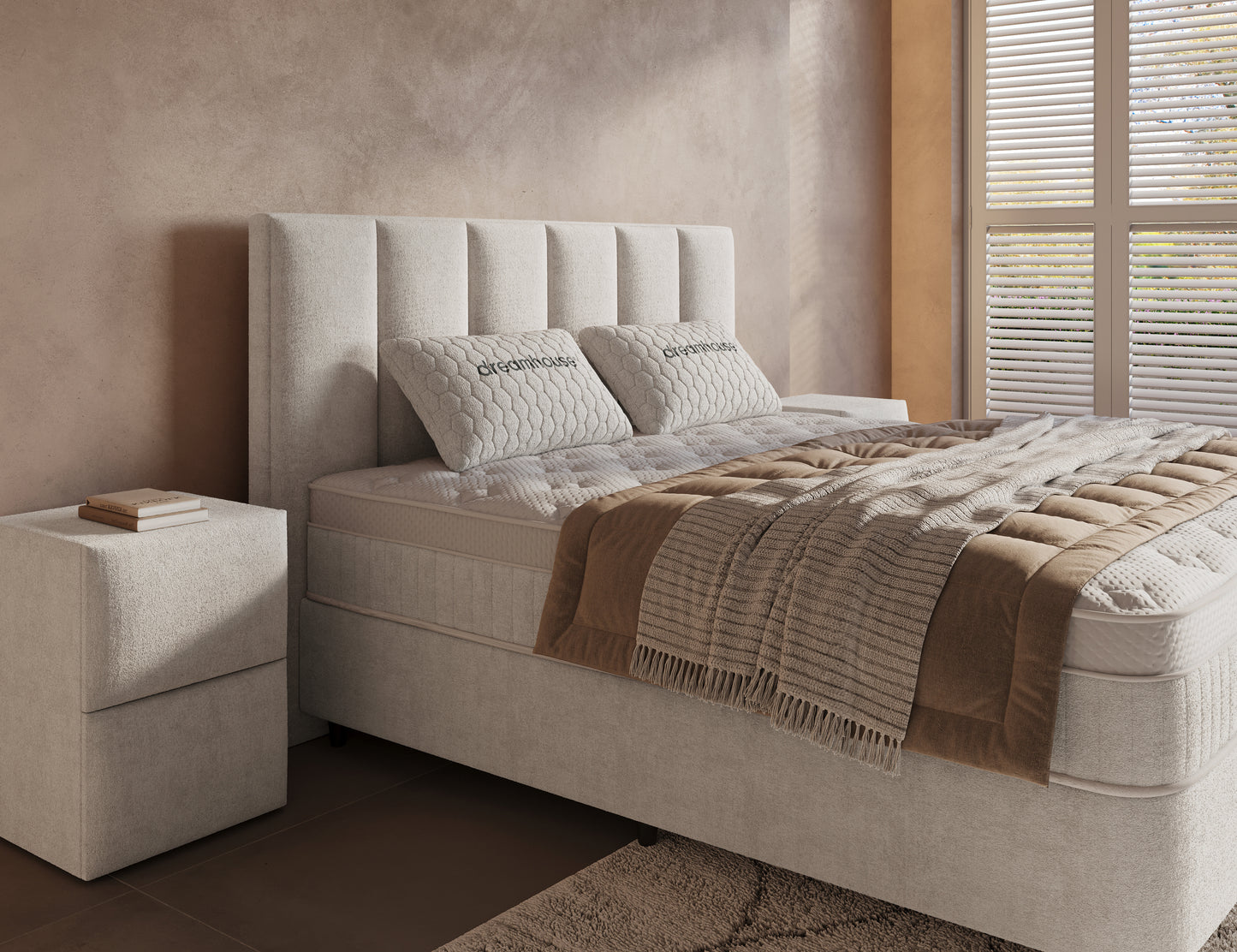 Opbergboxspring Linea Beige