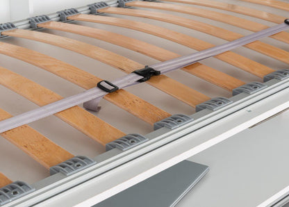 Opklapbed maat 90 x 190, horizontaal, met bureau en bovenkasten