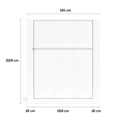 Bedkast maat 150 x 200 met hoofdbord en legplanken