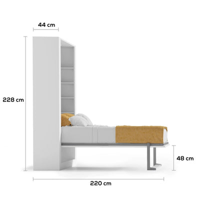 Bedkast maat 150 x 200 met hoofdbord en legplanken