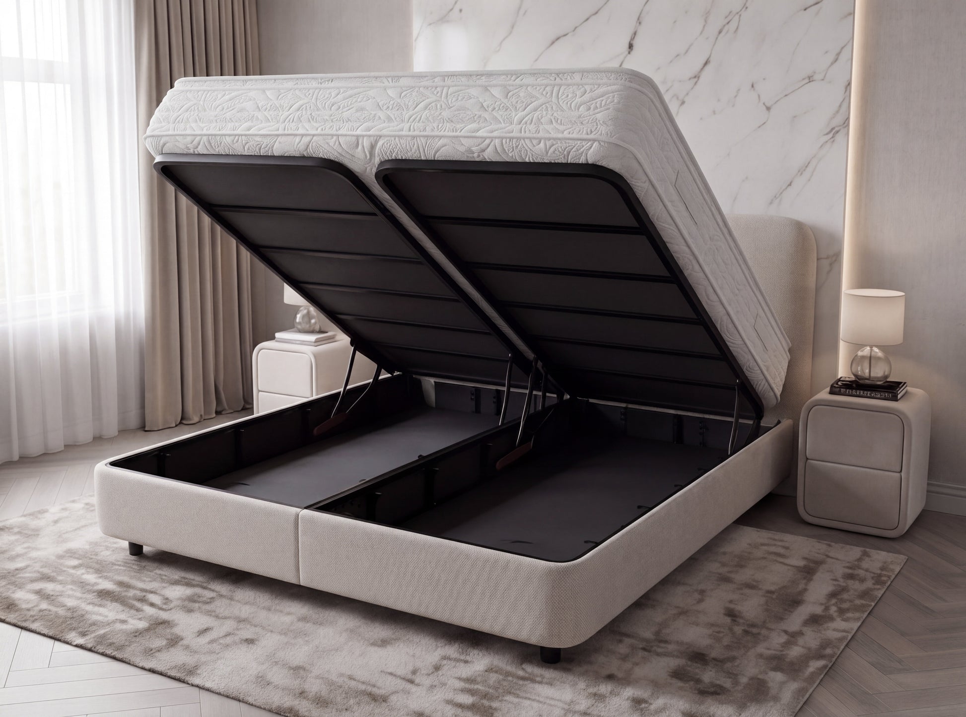 Dreamhouse Opbergboxspring Pearl Beige opbergruimte