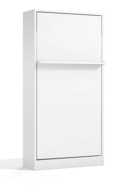 Bedkast maat 100 x 200, verticaal, kleur wit, antraciet en taupe