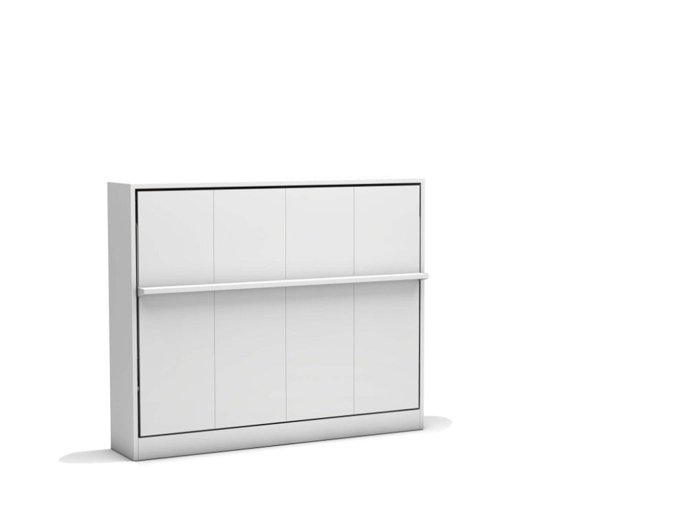 Bedkast maat 150 x 200, horizontaal, kleur wit en taupe
