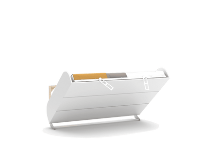 Bedkast tweepersoons, maat 140 x 200, horizontaal