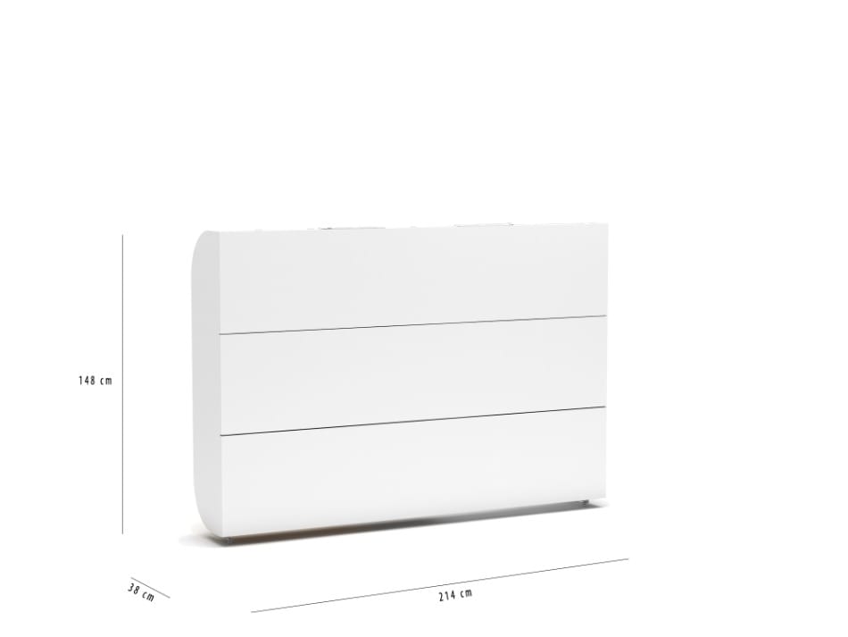 Bedkast tweepersoons, maat 140 x 200, horizontaal