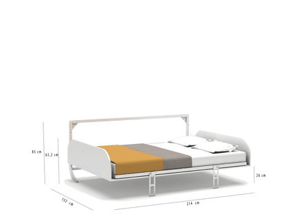 Bedkast tweepersoons, maat 140 x 200, horizontaal