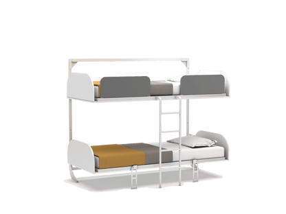 Opklapbed stapelbed, maat 90 x 200, horizontaal