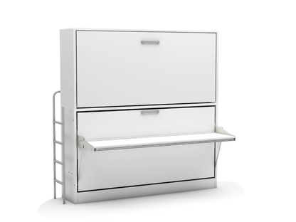 Bedkast- stapelbed met bureau