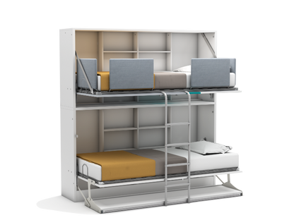 Bedkast- stapelbed met bureau