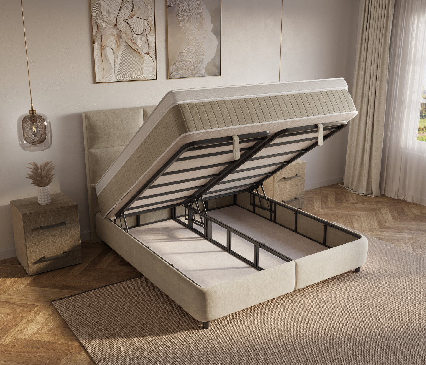 Dreamhouse Verdo Boxspring met Opbergruimte Beige