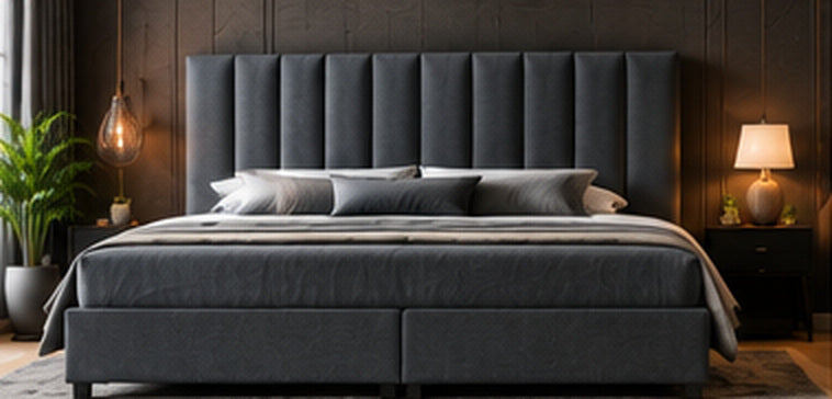 Alvano Bedding Milano boxspring antraciet vooraanzicht
