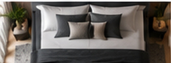 Alvano Bedding Milano antraciet bovenaanzicht