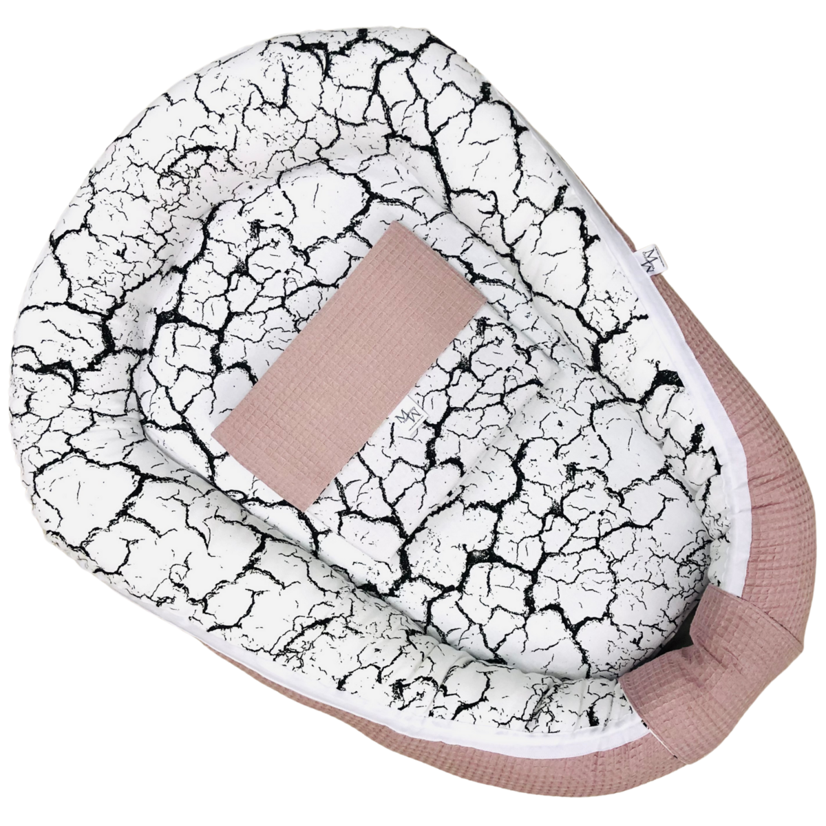 Mauties Mama Babynest Marble oud roze