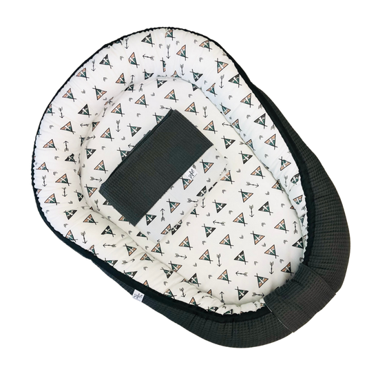 Mauties Mama Babynestje Tipi antraciet