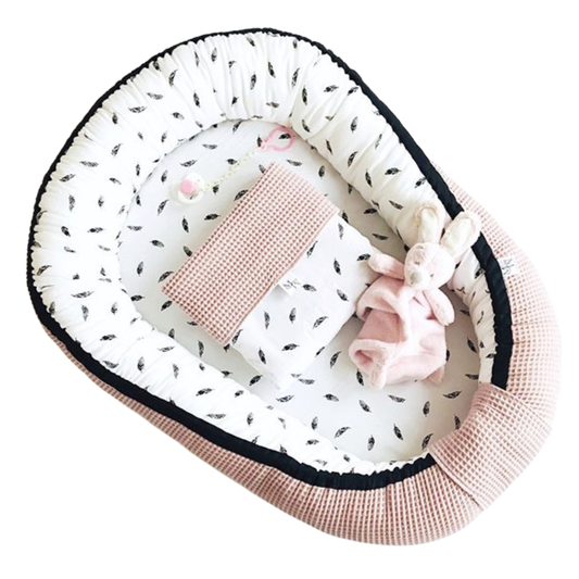 Mauties Mama Babynest veren oud roze - met RITS