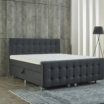 Dreamhouse Opbergboxspring Shurgard Antraciet met voetbord