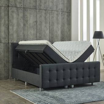 Dreamhouse Opbergboxspring Shurgard Antraciet met voetbord