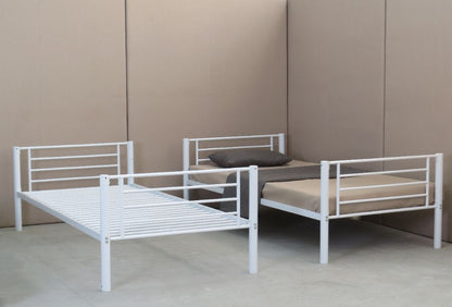 Metalen stapelbed maat 90 x 200 deelbaar kleur wit