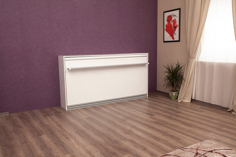Opklapbed maat 90 x 200, horizontaal, kleur wit