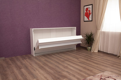 Opklapbed maat 90 x 200, horizontaal, kleur wit
