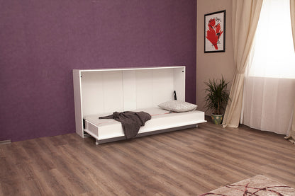 Opklapbed maat 90 x 200, horizontaal, kleur wit