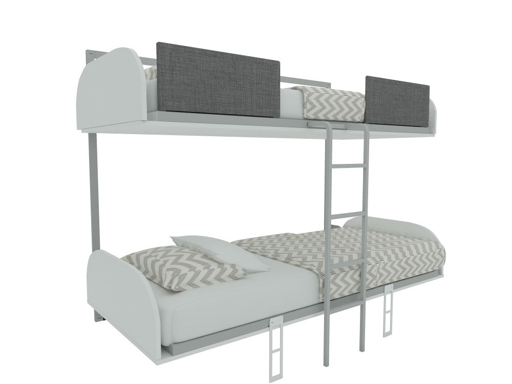 Opklapbed stapelbed, maat 90 x 200, horizontaal