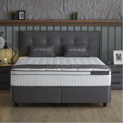 Skybedd Modebedd Antraciet boxspring met opbergruimte